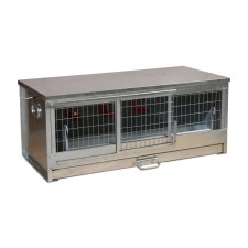 Bruder for chickens, 100 × 40 × 45 cm, with a pallet, a feeder and a drinker, metal