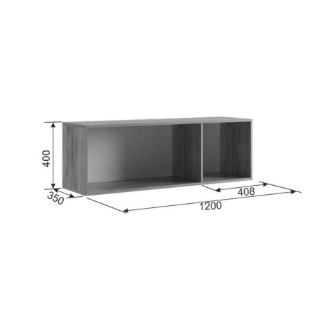 Three -door "BUY", 1200x350x400, oak craft gold/white tree-1