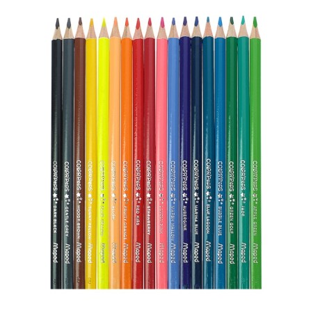 Pencils of three -sided 18 colors, Maped Color Peps-1
