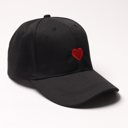 Women's cap minku "heart", black color, size 56-58