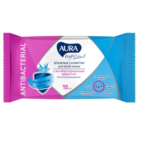 Wet Aura Tropic Cocktail, with antibacterial effect, 15 pcs-1