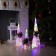 LED figure "Color cones" 40, 50, 60 cm, textiles, metal, 220 V, glow of multi