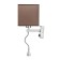 Bra 2236/1br E27 40W brown chrome 17x21x45 cm