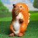 Garden figure "Squirrel with a bump" 12x27x28cm