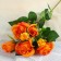 Artificial flowers "bush roses" 8x65 cm, orange