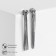 Hanging earrings "Waterfall" Knot, color silver, 12 cm