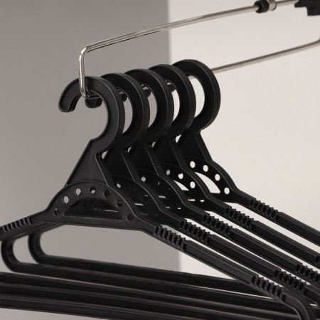 Set of hangers for clothing, size 46-48, 5 pcs, black color-3