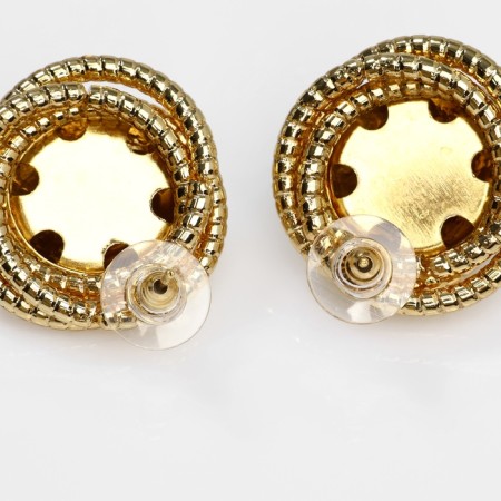 Earrings Metal "Aesthetics" Freesia, Color Gold-1