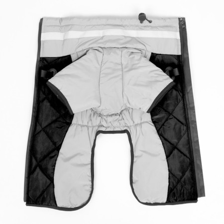Jacket for large dogs, membrane, 2xl (DS 45, Osh 45, OG 63cm), gray-black-3