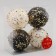 Set of balls plastic D-8 cm, 4 pcs "Muriel" shine, black white