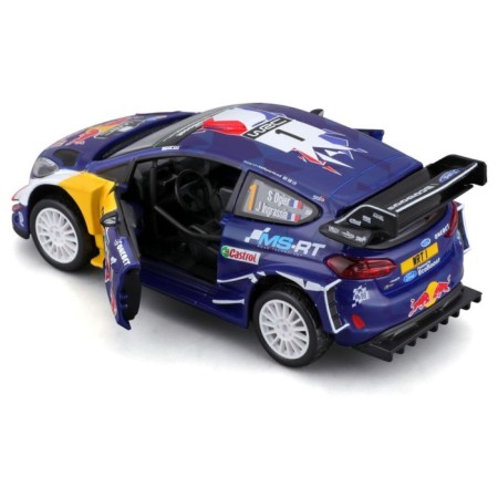 Racing machine BBURAGO 2017 M-Sport Ford Fiesta WRC, Die-Cast, 1:32, Blue color-7