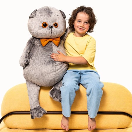 Soft toy "Basik", with a velvet bow, 60 cm-3