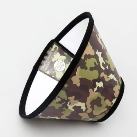 Veterinary collar No. 5, necklift 24-28 cm, height 12.6 cm, khaki