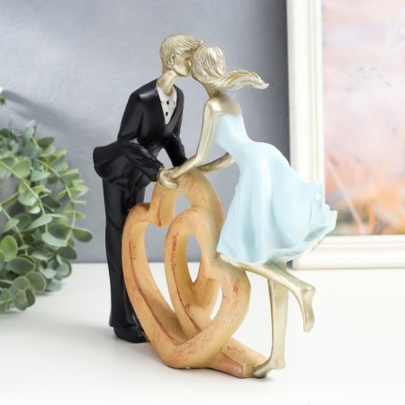 Souvenir Polystone "Lovers - Kiss at the heart" 23x5x24 cm-2