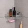 Wall shelf, with a soap dish, 20 × 20 × 15.5 cm, chromium color