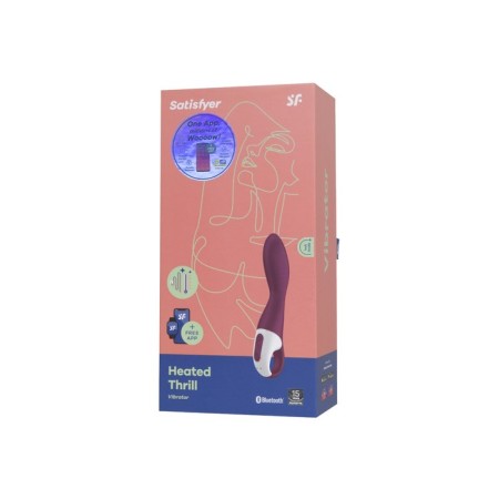 SATISFYER HEATED Thrill vibro -stimulator, red color-2