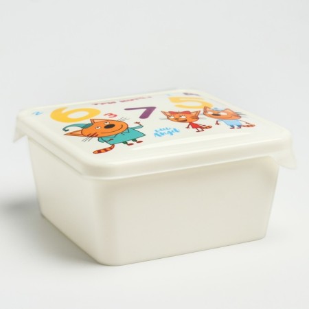 Lunch-box, Container Children's three cats "Training", Mix drawing, 450 ml-2