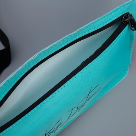 Keep Distance Ruke Bag for Runs on the zipper, the color is turquoise-3
