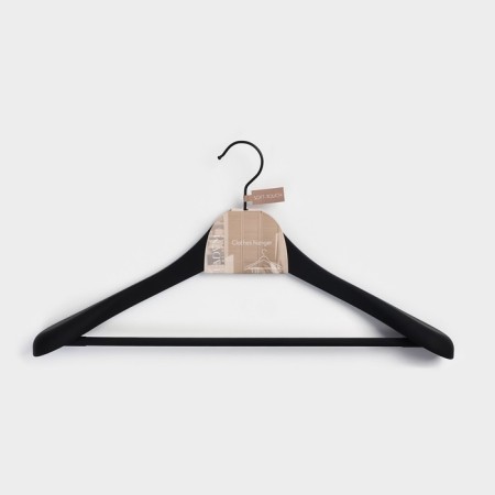 Shoulders - a hanger with a crossbar LadoM Soft -Touch, wide shoulders, 45 × 23 × 4.8 cm-3