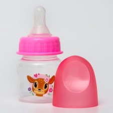 A bottle for feeding with a nipple 