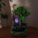 Fountain "Bright flowers under the tree" 27x16 cm (with backlight)