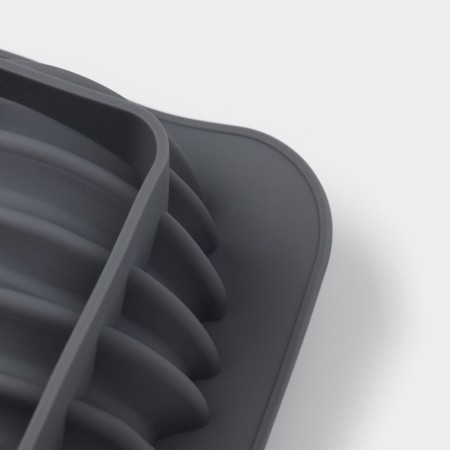 Form for baking and mousse desserts Konfinetta "City", silicone, 19 × 15.3 × 8.8 cm, gray-3