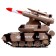 Radio -controlled “Battle” tank, shoots, smoke effect, brown color
