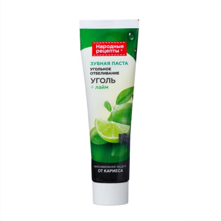 Toothpaste Coal whitening of the "Folk Recipes" series, a tube 75 ml
