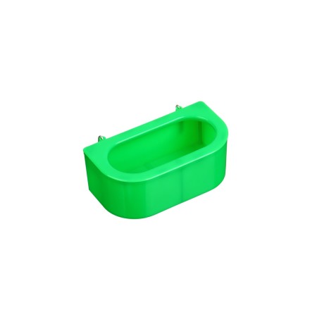 A hinged feeder - a drinker 4 x 6 x 11 cm, tray, plastic Greengo