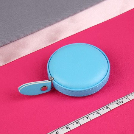 Portnovskaya centimeter roulette, artificial leather, 150 cm (cm/inch), blue color