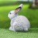 Garden figure "Bunny" gray, 15x10x16cm