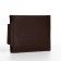 Male purse for magnet, department for bills, cards, coins, brown color