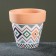 Pot "Trapezius" Terracott with a pattern, 9x9cm, mix