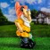 Garden figure "Dwarf with a frog" 20x27x50 cm