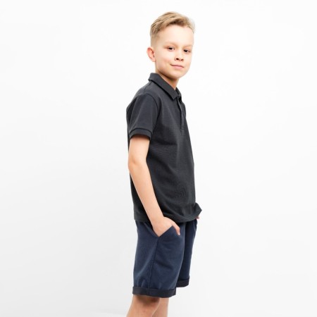 T -shirt (Polo) Children's Minaku: Basic Line Graphite Color, Height 146-3