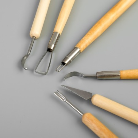 Tools for creativity (set of 6 pcs) wood, metal 17 cm-2