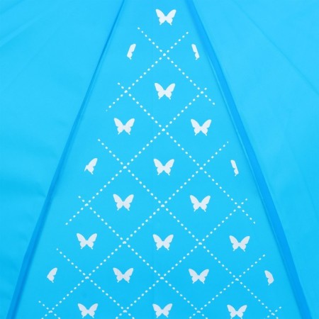 Umbrella female cane "Bright butterflies", 8 knitting needles, d = 90 cm, blue color-3