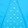 Umbrella female cane "Bright butterflies", 8 knitting needles, d = 90 cm, blue color