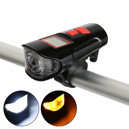 Lanter Bicycle front battery, waterproof, 4 modes, signal, speedometer