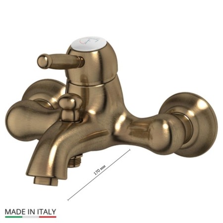 Ponsi bath mixer, antique bronze