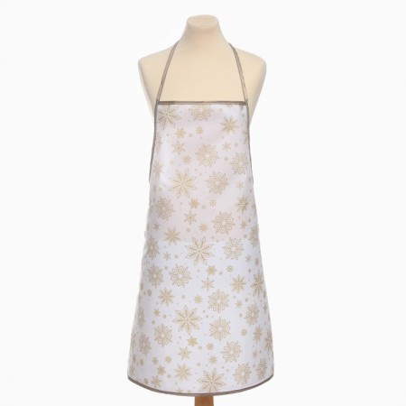Apron shade snowflakes gold 70*80 cm, 100% p/e-4