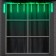 Garland "icicles" 2.5 × 0.3 m, IP65, transparent thread, 192 LED, Green glow with a drain effect, 12 V effect