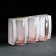 Set of glass glasses Leia, 3 pcs, 310 ml, pink