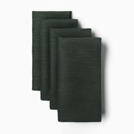 A set of napkins with a decorative. Rings Ethel Green 40x40 cm - 4 pcs, 100% linen-1