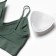 Female set (top, thongs), green color, One size (42-46)
