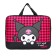 A4 labor folder, with handles of textiles, kuromi, polyester