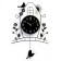 Wall clock, series: pendulum, "house", smooth move, 46 x 72 cm