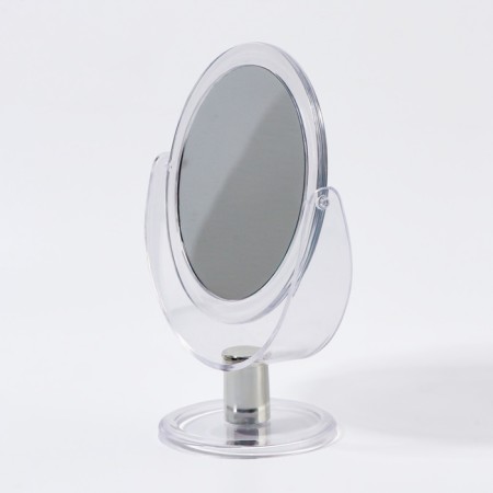 The mirror of the desktop “circle”, bilateral, with an increase, D mirror surface 10.5 cm, the color is transparent-2