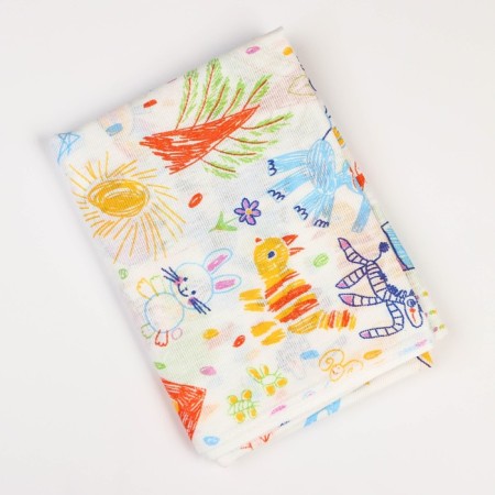 Chipling diaper, flannel 75x105 cm, cotton 100%, with a pattern