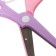Plastic scissors 13 cm, latch, with metal blades and rounded ends, safe, mix